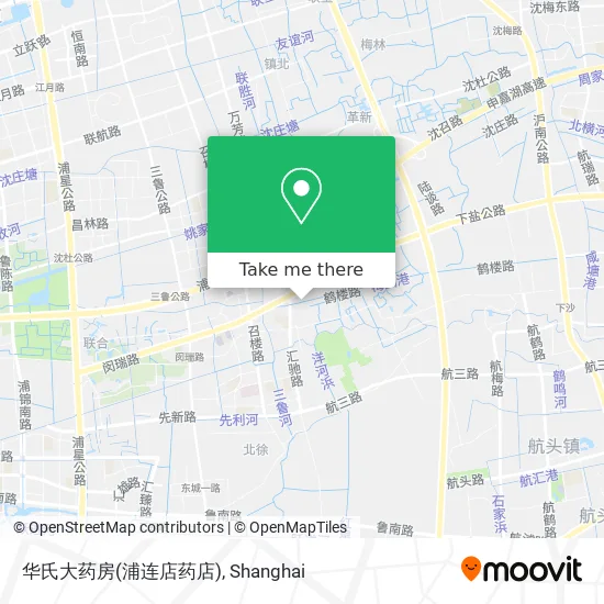 华氏大药房(浦连店药店) map