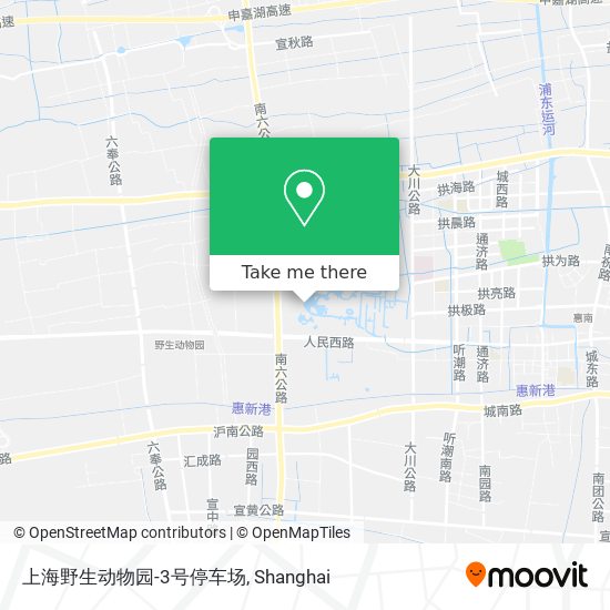 上海野生动物园-3号停车场 map