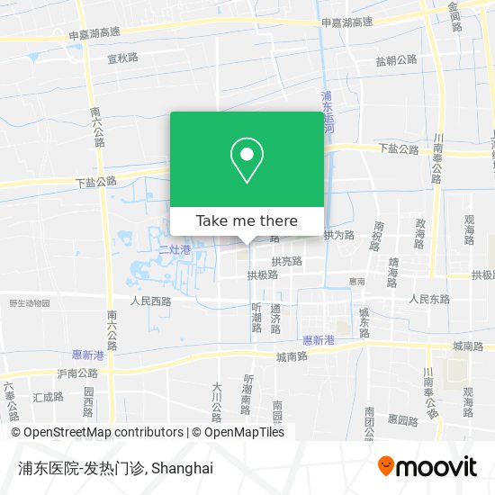 浦东医院-发热门诊 map
