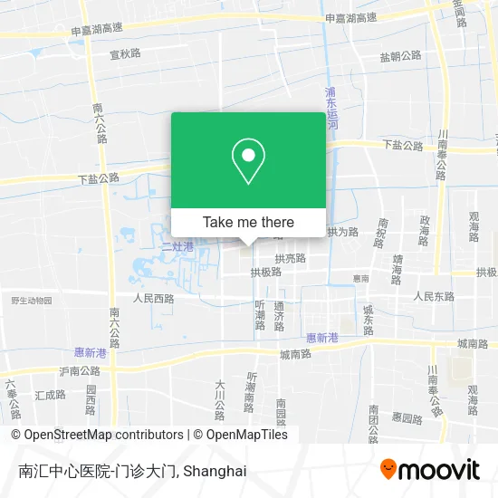 南汇中心医院-门诊大门 map