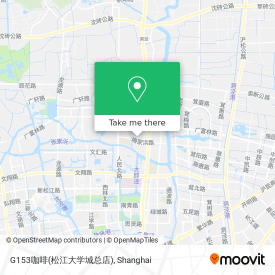 G153咖啡(松江大学城总店) map