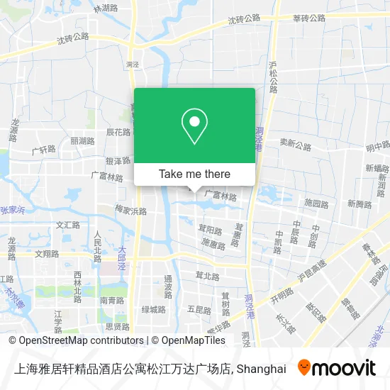 上海雅居轩精品酒店公寓松江万达广场店 map