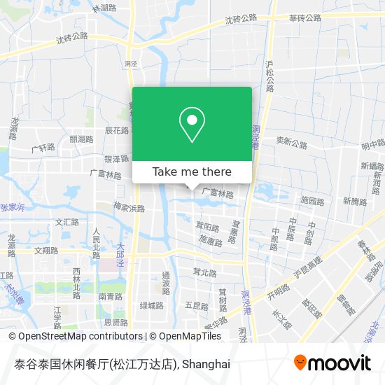 泰谷泰国休闲餐厅(松江万达店) map