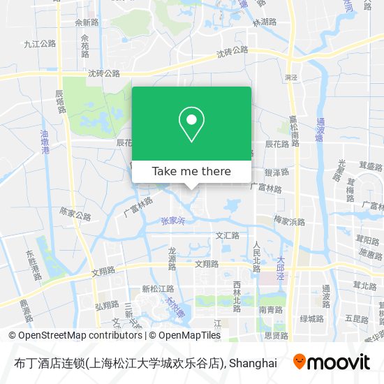 布丁酒店连锁(上海松江大学城欢乐谷店) map
