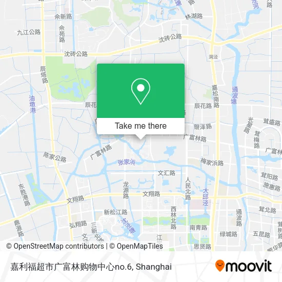 嘉利福超市广富林购物中心no.6 map
