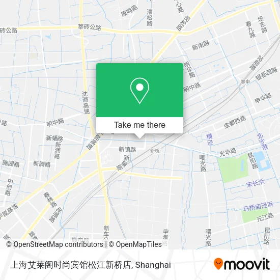上海艾莱阁时尚宾馆松江新桥店 map