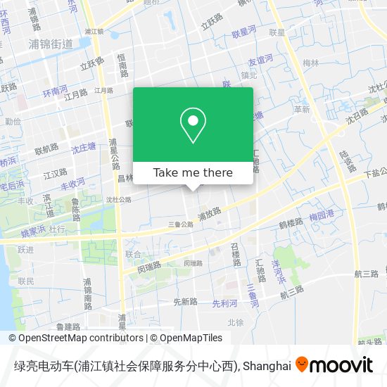 绿亮电动车(浦江镇社会保障服务分中心西) map