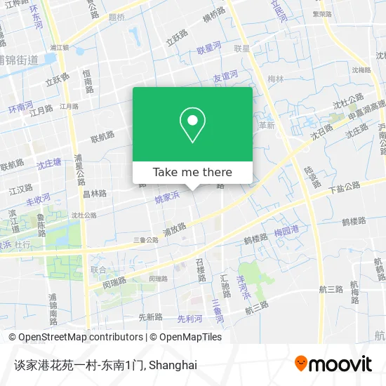 谈家港花苑一村-东南1门 map