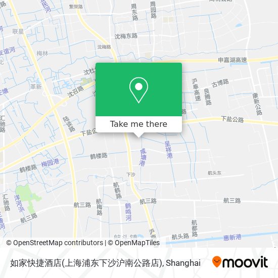 如家快捷酒店(上海浦东下沙沪南公路店) map