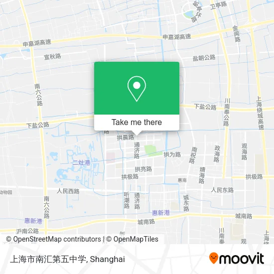 上海市南汇第五中学 map
