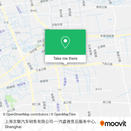 上海京磐汽车销售有限公司-一汽森雅售后服务中心 map