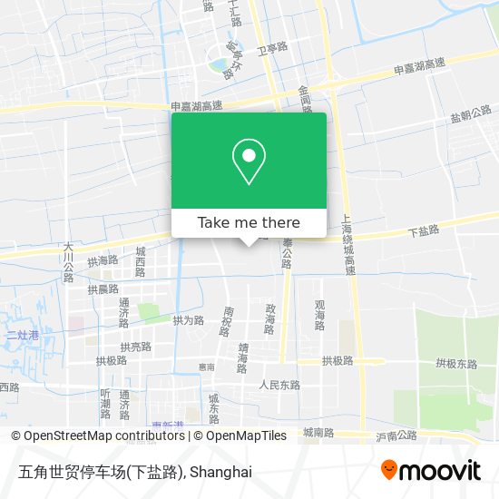 五角世贸停车场(下盐路) map