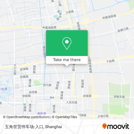 五角世贸停车场-入口 map