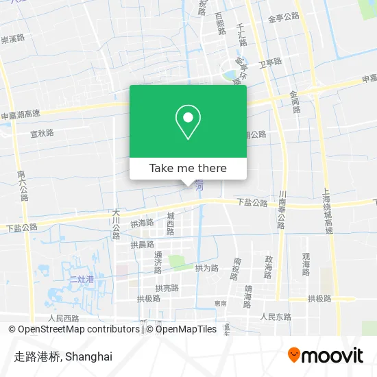 走路港桥 map