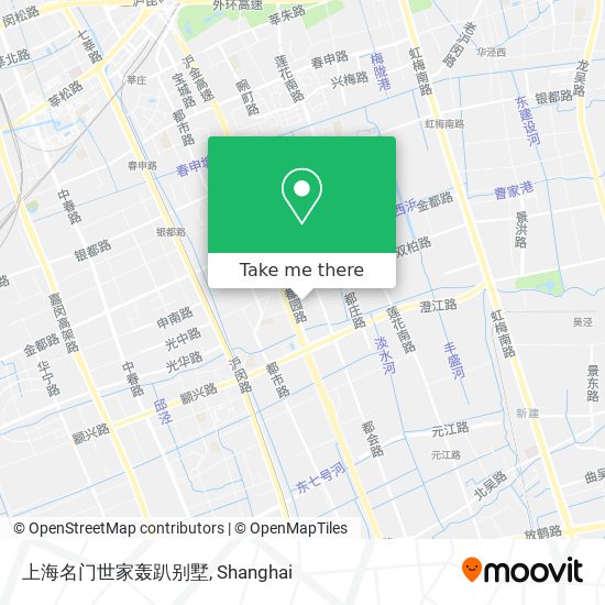 上海名门世家轰趴别墅 map