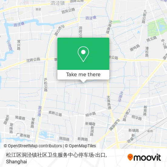 松江区洞泾镇社区卫生服务中心停车场-出口 map