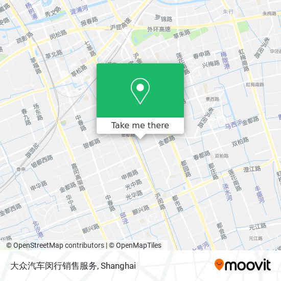大众汽车闵行销售服务 map