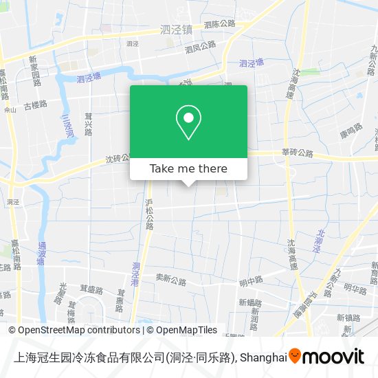 上海冠生园冷冻食品有限公司(洞泾·同乐路) map