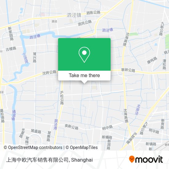 上海中欧汽车销售有限公司 map
