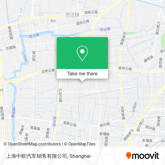 上海中欧汽车销售有限公司 map