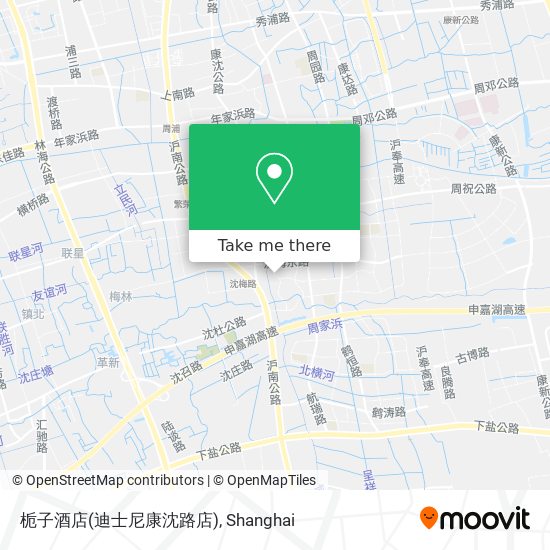 栀子酒店(迪士尼康沈路店) map