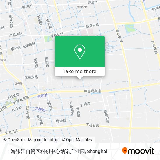上海张江自贸区科创中心纳诺产业园 map
