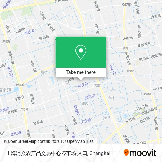 上海浦众农产品交易中心停车场-入口 map