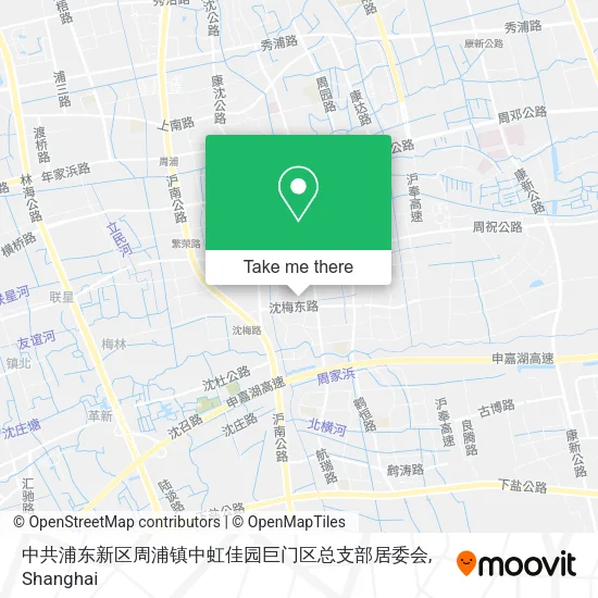 中共浦东新区周浦镇中虹佳园巨门区总支部居委会 map