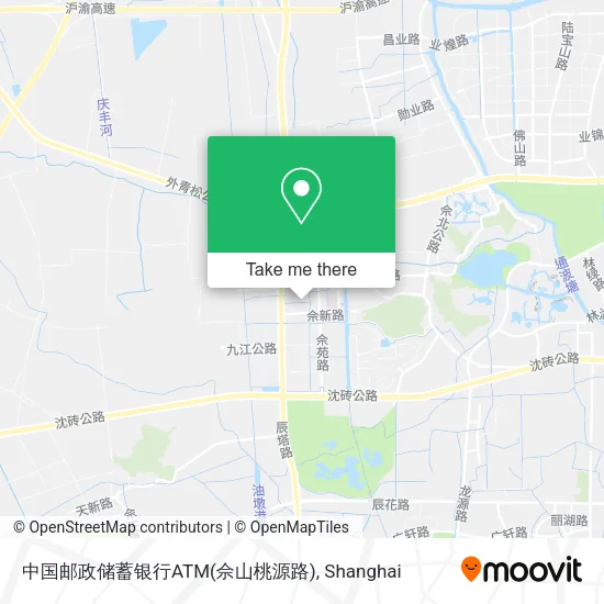 中国邮政储蓄银行ATM(佘山桃源路) map