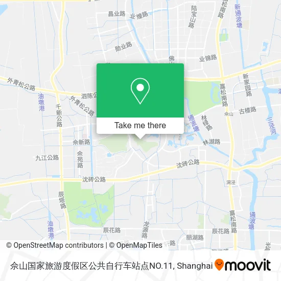 佘山国家旅游度假区公共自行车站点NO.11 map