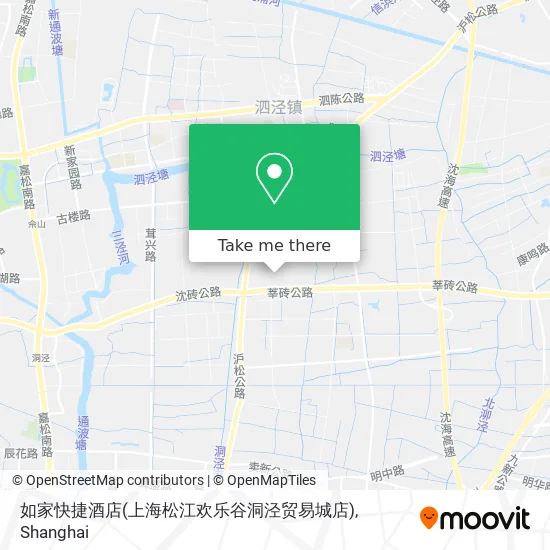 如家快捷酒店(上海松江欢乐谷洞泾贸易城店) map