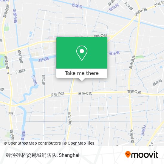 砖泾砖桥贸易城消防队 map