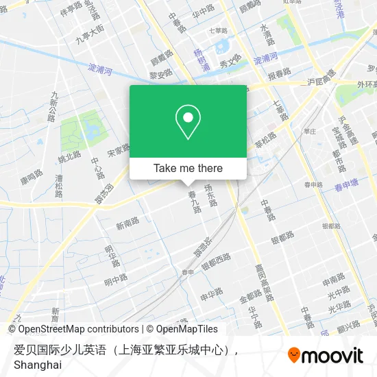 爱贝国际少儿英语（上海亚繁亚乐城中心） map