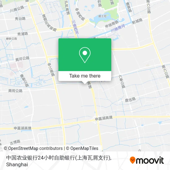 中国农业银行24小时自助银行(上海瓦屑支行) map