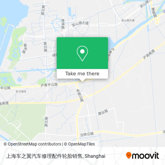 上海车之翼汽车修理配件轮胎销售 map