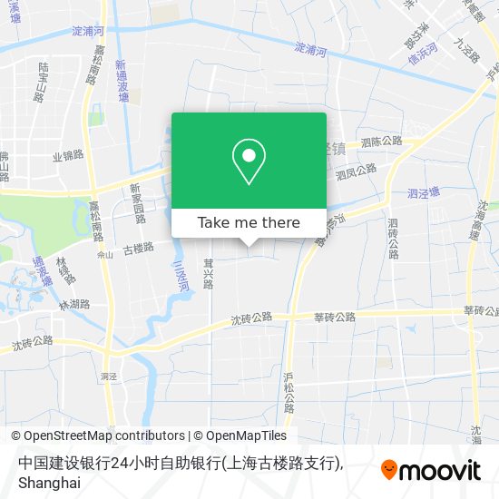 中国建设银行24小时自助银行(上海古楼路支行) map