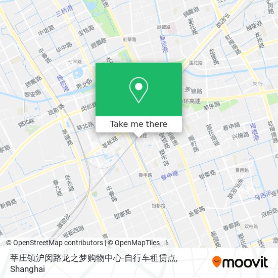 莘庄镇沪闵路龙之梦购物中心-自行车租赁点 map