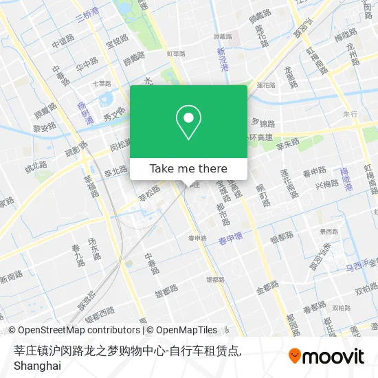 莘庄镇沪闵路龙之梦购物中心-自行车租赁点 map
