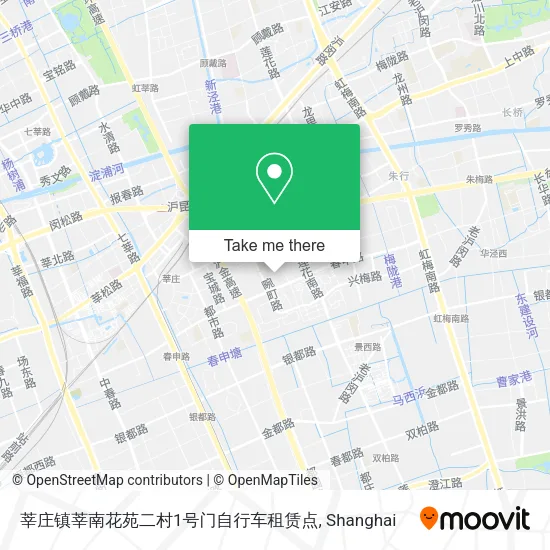 莘庄镇莘南花苑二村1号门自行车租赁点 map