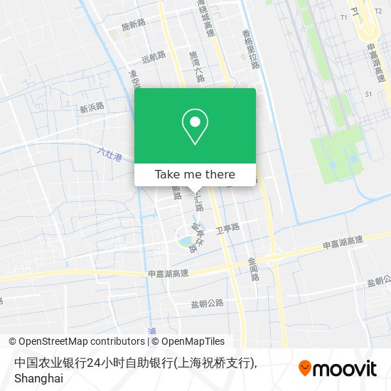 中国农业银行24小时自助银行(上海祝桥支行) map