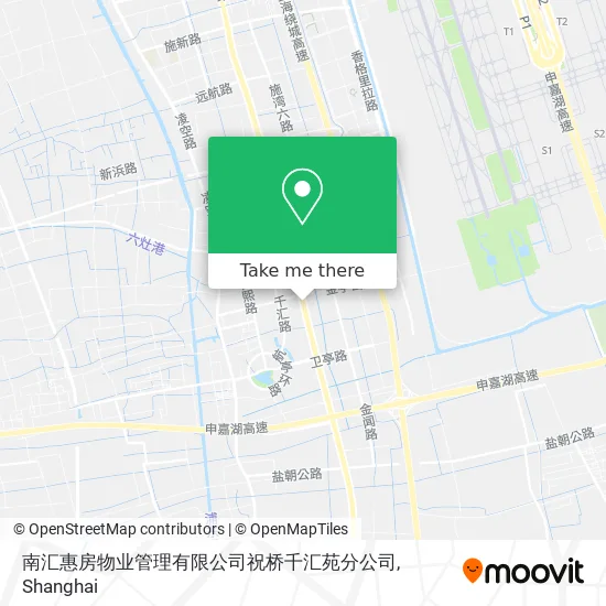 南汇惠房物业管理有限公司祝桥千汇苑分公司 map
