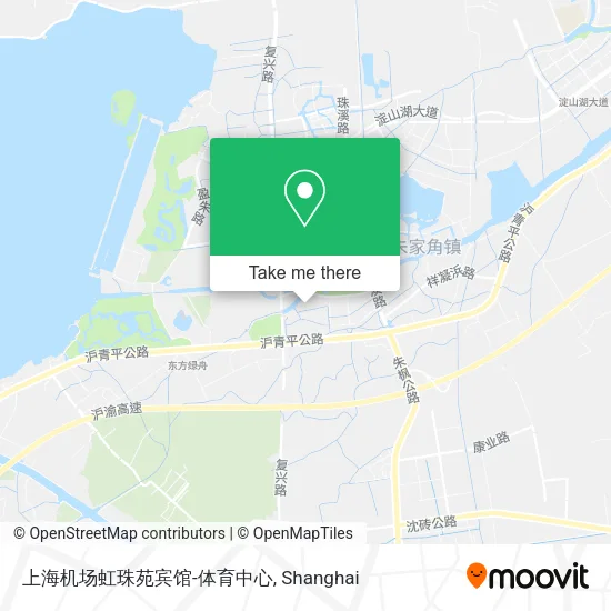 上海机场虹珠苑宾馆-体育中心 map