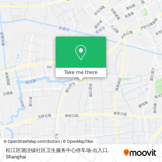 松江区泗泾镇社区卫生服务中心停车场-出入口 map