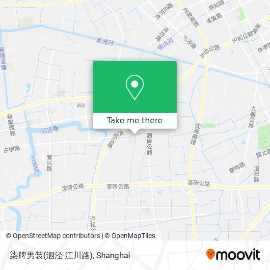 柒牌男装(泗泾·江川路) map