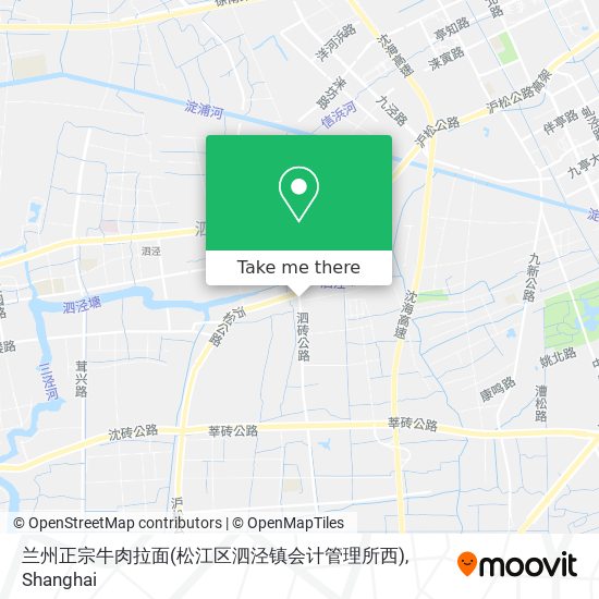 兰州正宗牛肉拉面(松江区泗泾镇会计管理所西) map