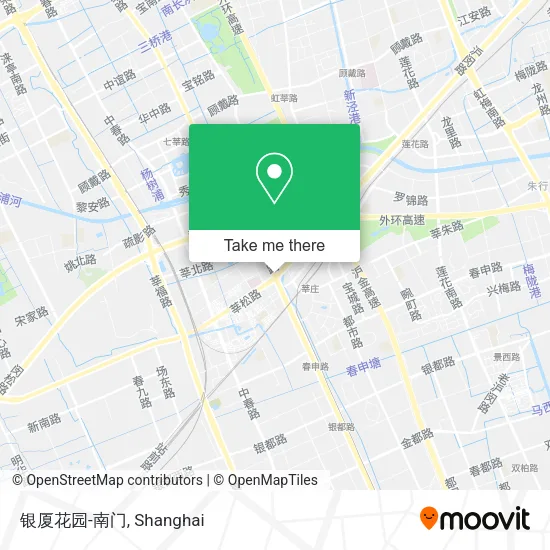 银厦花园-南门 map