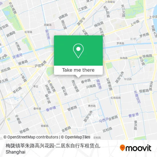 梅陇镇莘朱路高兴花园-二居东自行车租赁点 map