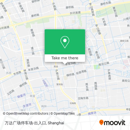 万达广场停车场-出入口 map