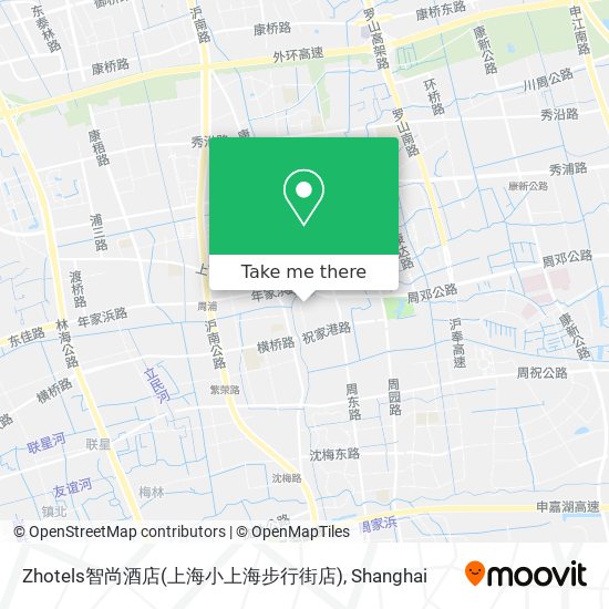 Zhotels智尚酒店(上海小上海步行街店) map