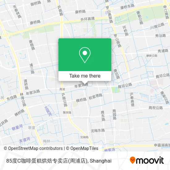 85度C咖啡蛋糕烘焙专卖店(周浦店) map